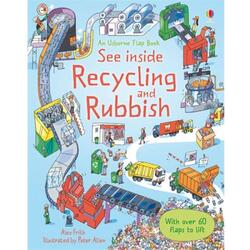 See inside recycling and rubbish - Carte Usborne (6+)