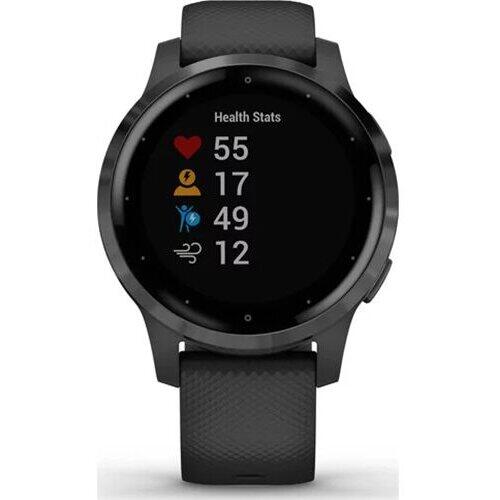 Smartwatch Ceas inteligent Garmin Vivoactive 4S, negru, curea silicon negru, GPS + HR