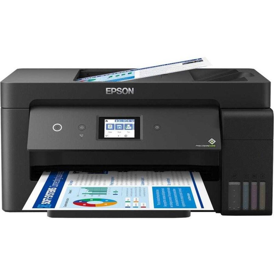 Epson Imprimanta Multifunctionala Epson EcoTank L14150, InkJet, Color, Format A3, Duplex, Fax, Retea, WiFi