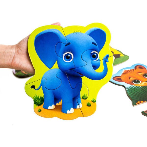 Puzzle Maxi Bebelusi Animale de la Zoo, 13 piese Roter Kafer RK1210-02