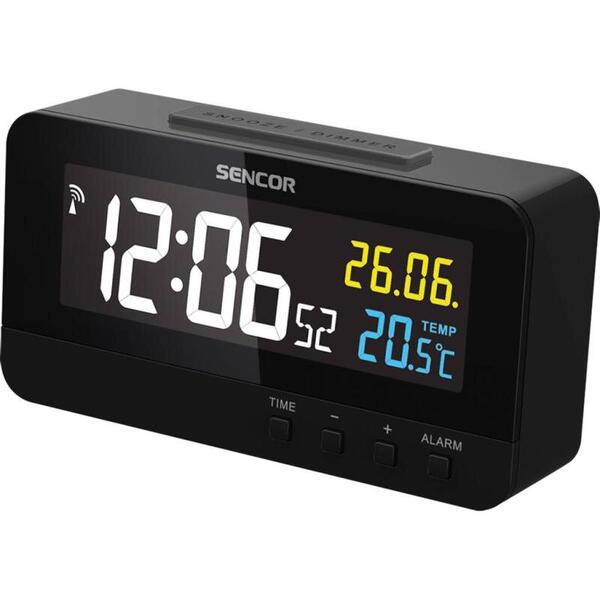 Ceas desteptator digital cu termometru Sencor SDC 4800 B, negru