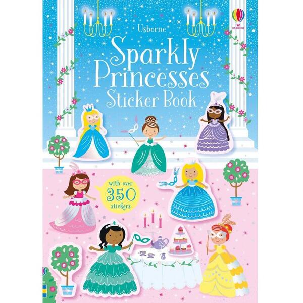 Sparkly Princesses Sticker Book - Carte Usborne 3+