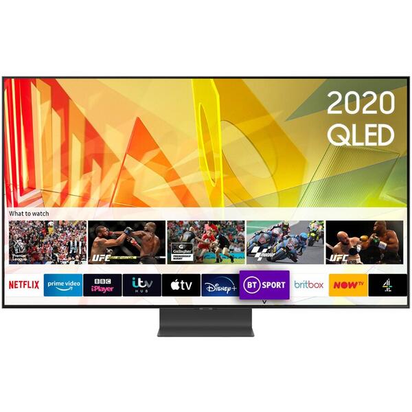 Televizor QLED Samsung 189 cm, 75Q95TA, Smart TV, 4K Ultra HD, CI+, Negru