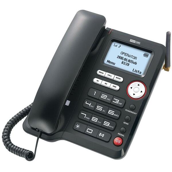 Telefon cu fir MaxCom Comfort MM29D 3G, Black