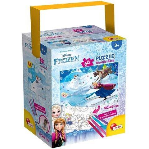 LISCIANI Puzzle in cutie cu 4 carioci - Frozen (60 piese)