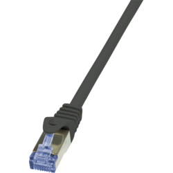 LOGILINK - Patchcord Cablu Cat.6A 10G S/FTP PIMF PrimeLine 1,5m , Negru, CQ3043S
