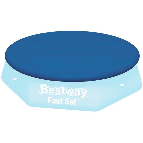 Husa / Prelata pentru piscina goflabila Bestway FastSet, diametru 305 cm, albastru
