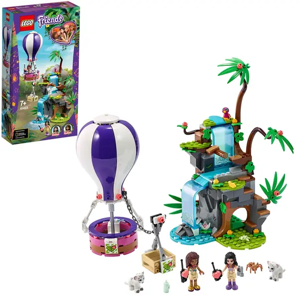 LEGO® LEGO Friends - Salvarea tigrului din jungla cu balonul de aer cald 41423