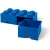 LEGO® Cutie de depozitare LEGO 8 - albastru cu sertare 250 x 500 x 180 mm (40061731)