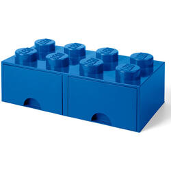 Cutie de depozitare LEGO 8 - albastru cu sertare 250 x 500 x 180 mm (40061731)