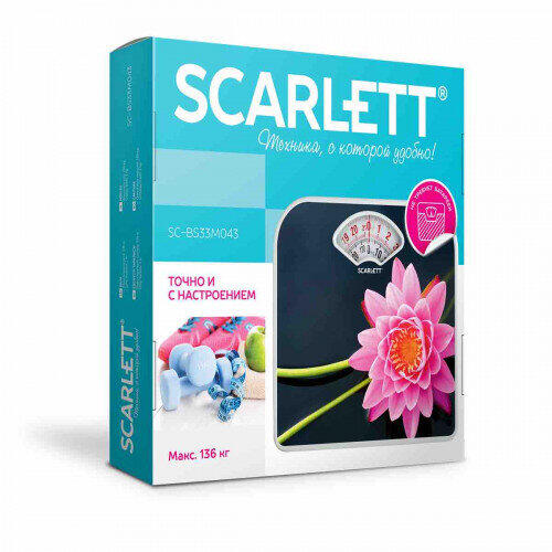 Cântar personal Scarlett SCBS33M043, cu motiv de lotus