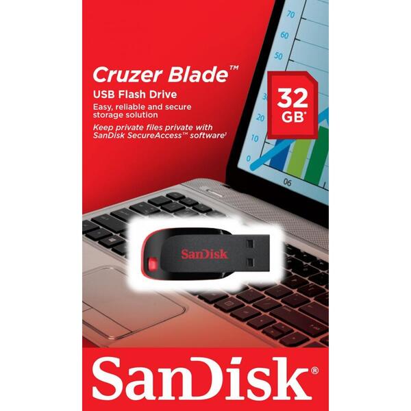 Memorie USB SanDisk Cruzer Balade 32GB SDCZ50-032G-B35, negru si rosu
