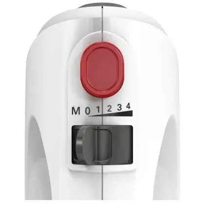 Mixer de mana Bosch MFQ22100, 375W, 4 viteze + Turbo, Alb/Gri