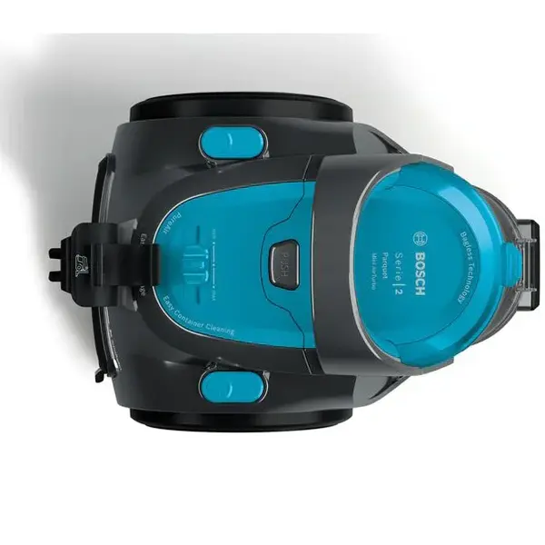 Aspirator fara sac Bosch BGS05X240, 1.5 l, reglare electronica, Filtru igenic PureAir, perie mini turbo, Albastru