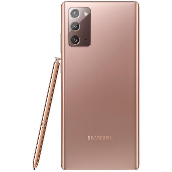 Smartphone Samsung Galaxy Note 20 (2020), Octa Core, 256GB, 8GB RAM, Dual SIM, 4G, 4-Camere, Mystic Bronze