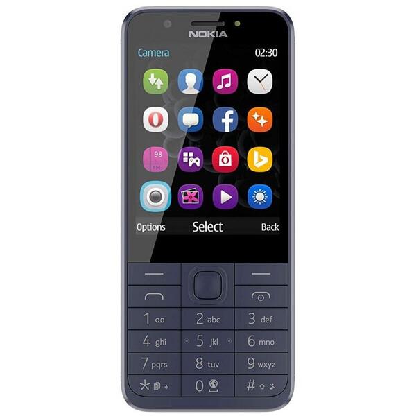 Telefon Mobil Nokia 230, TFT 2.8", 2MP, Dual Sim (Albastru)
