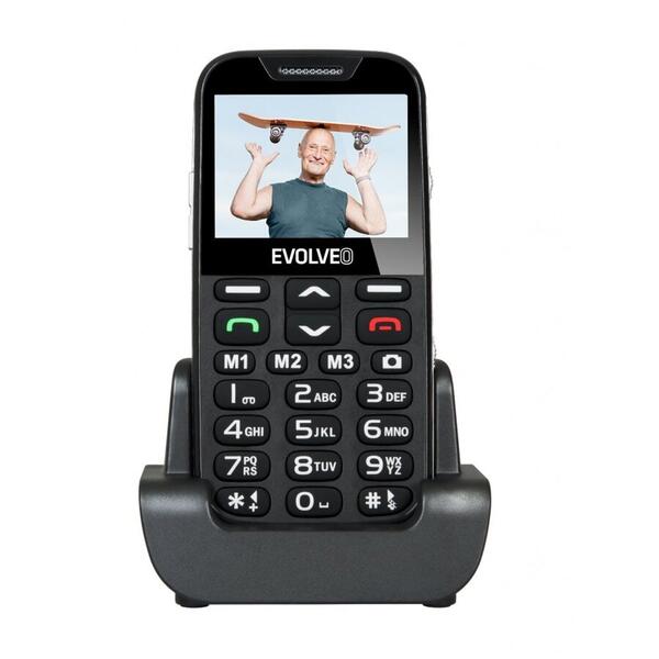 Telefon Mobil pentru seniori, Evolveo EasyPhone XD, EP600, Negru