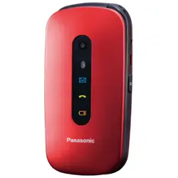 Telefon Panasonic, KX-TU456EXR, 2 GB, buton SOS, Dual SIM, Rosu