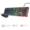 Kit Tastatura si Mouse Trust GXT 838 Azor, Iluminat (Negru)
