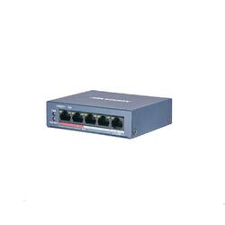 Switch cu 4 port-uri PoE Hikvision DS-3E0105P-E/M(B), 1000 MAC, 1 Gbps, fara management
