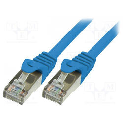 Cablu F/UTP LogiLink Cat.5e 0.25m Albastru