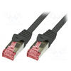 logilink Cablu Cat.6 S/FTP PIMF PrimeLine 0,5m, negru