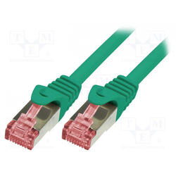 Patchcord Cablu Cat.6 S/FTP PIMF PrimeLine 0,5m, verde