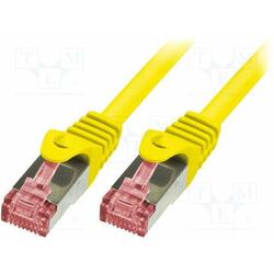 Cablu patch cord, Cat 6, lungime 10m, S/FTP, Galben