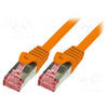 logilink Cablu Cat.6 S/FTP PIMF PrimeLine 0,5m, portocaliu