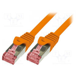 Cablu Cat.6 S/FTP PIMF PrimeLine 0,5m, portocaliu