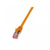 logilink Cablu Cat.6 S/FTP PIMF PrimeLine 1,00m, portocaliu