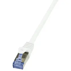 Patchcord Cablu Cat.6A 10G S/FTP PIMF PrimeLine 3m alb