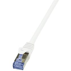 Cablu patchcord Cat.6A 10G S/FTP PIMF PrimeLine 7,5m, alb