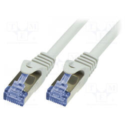 Cablu patchcord Cat.6A 10G S/FTP PIMF PrimeLine 1m gri