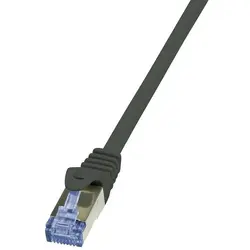Cablu S/FTP LogiLick CQ3053S, Patchcord, CAT.6a, 2m (Negru)