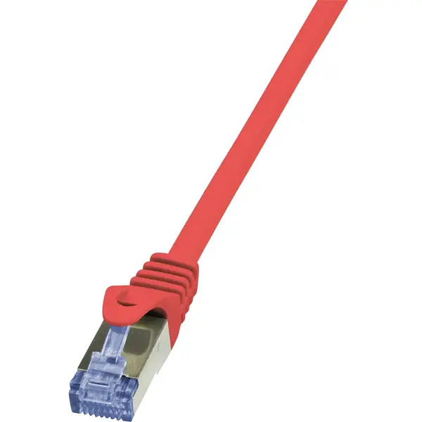 Cablu S/FTP LOGILINK Cat6a, LSZH, cupru, 1 m, rosu, AWG26, dublu ecranat CQ3034S