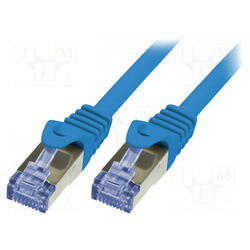 Patch Cablu Cat.6A 10G S/FTP PIMF PrimeLine 3m albastru