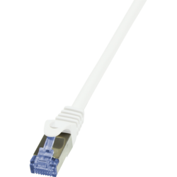 Patchcord Cablu Cat.6A 10G S/FTP PIMF PrimeLine 0,25m alb