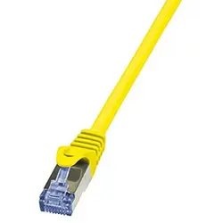 Patch Cablu Cat.6A 10G S/FTP PIMF PrimeLine 0,25m galben