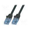 logilink Patch Cable Cat.6A 10GE Home U/UTP EconLine black 0,25m