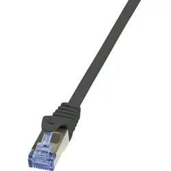 Cablu S/FTP LOGILINK Cat6a, LSZH, cupru, 15 m, negru, AWG26, dublu ecranat CQ3103S