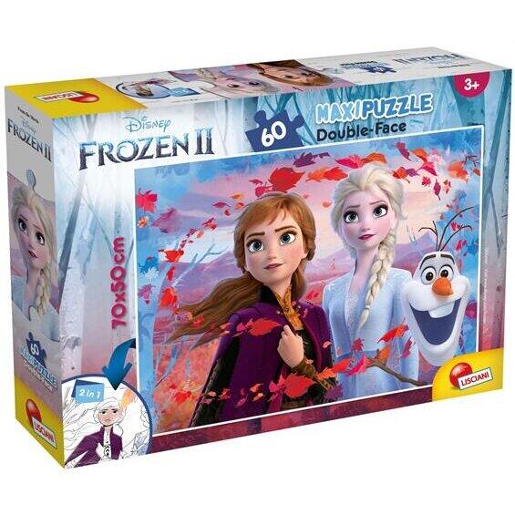 LISCIANI Puzzle de colorat maxi - Elsa, Anna si Olaf (60 piese)