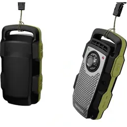 Set boxe portabile wireless bluetooth 4.0, 5 W RMS, IPX5, Venture Dreamwave, functie walkie-talkie (statie emisie-receptie), verde