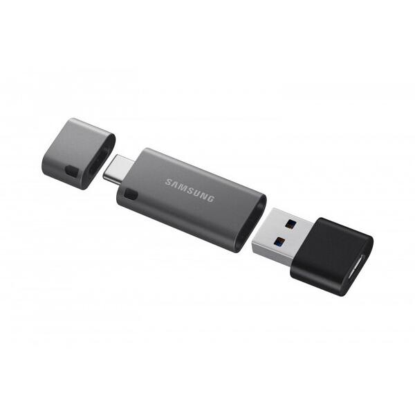 Stick USB Samsung DUO Plus, 128GB, USB 3.1, USB Type-C (Negru/Gri)
