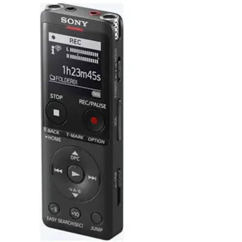 Reportofon Sony ICD-UX570B, Microfon stereo, MP3, USB, Slot microSD, 4GB, Negru