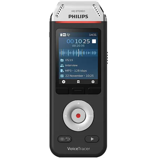 Reportofon Philips DVT2110, 8GB, Negru/Crom