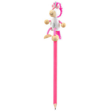 Creion cu figurina lemn Unicorn Fiesta Crafts FCP-5164