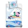 Set lenjerie Peppa Pig Dreaming of the Sea SunCity, 100 x 135 cm, bumbac, 2 piese, Multicolor