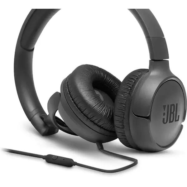 Casti audio On-ear JBL Tune 500, Pure Bass Sound, Hands-free Call, Negru