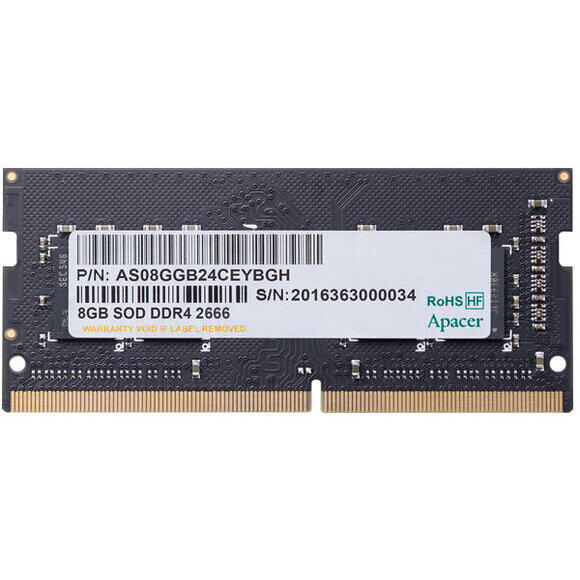Memorie laptop APACER 8GB DDR4 2666MHz CL19 1.2V